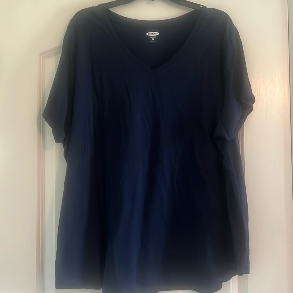 Old Navy v-neck T-shirt size 3X navy blue